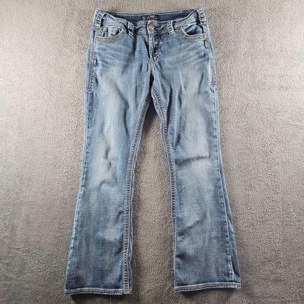 Silver Jeans Co Suki Flap Bootcut Jeans W33 L32 Medium Wash Blue L9317SLW116